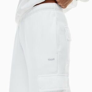 Aritzia TNA Cozy Sweatfleece Mega Cargo Sweat pant - Heathered Light Oatmeal - S